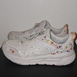 Hoka One vibrant bloom Clifton Sneakers nimbus cloud floral 9.5